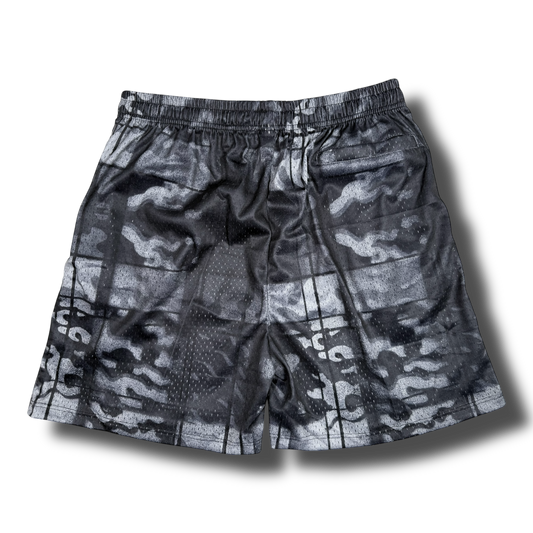 CAMO PLAID MESH SHORTS