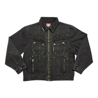 DENIM ZIP UP BLACK