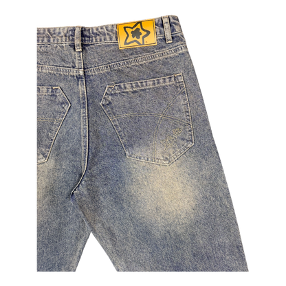 BLUE NORMAL FIT DROP JEANS