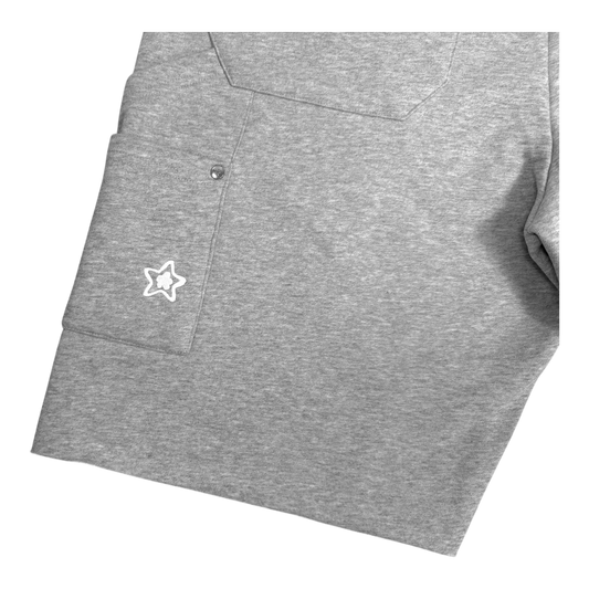 LEOPARD SWEAT SHORTS GREY