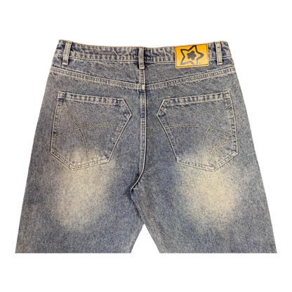 BLUE NORMAL FIT DROP JEANS