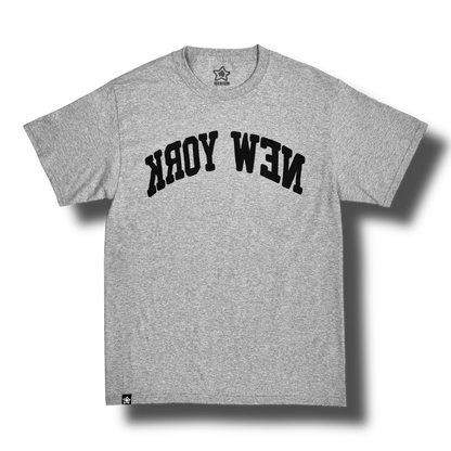 BACKWARDS NEW YORK TEE GREY