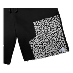 LEOPARD SWEAT SHORTS BLACK
