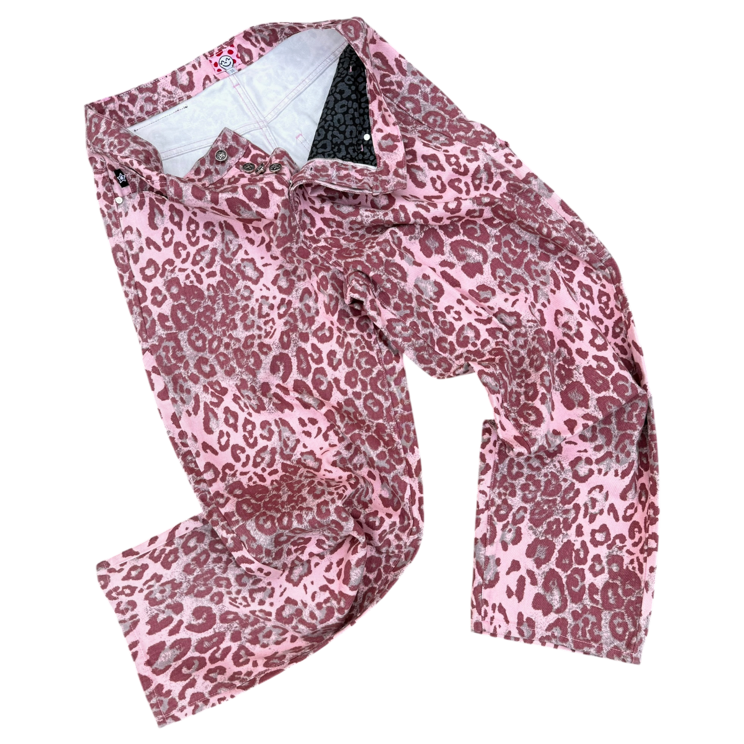 PINK LEOPARD STAR JEANS