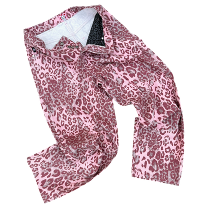 PINK LEOPARD STAR JEANS