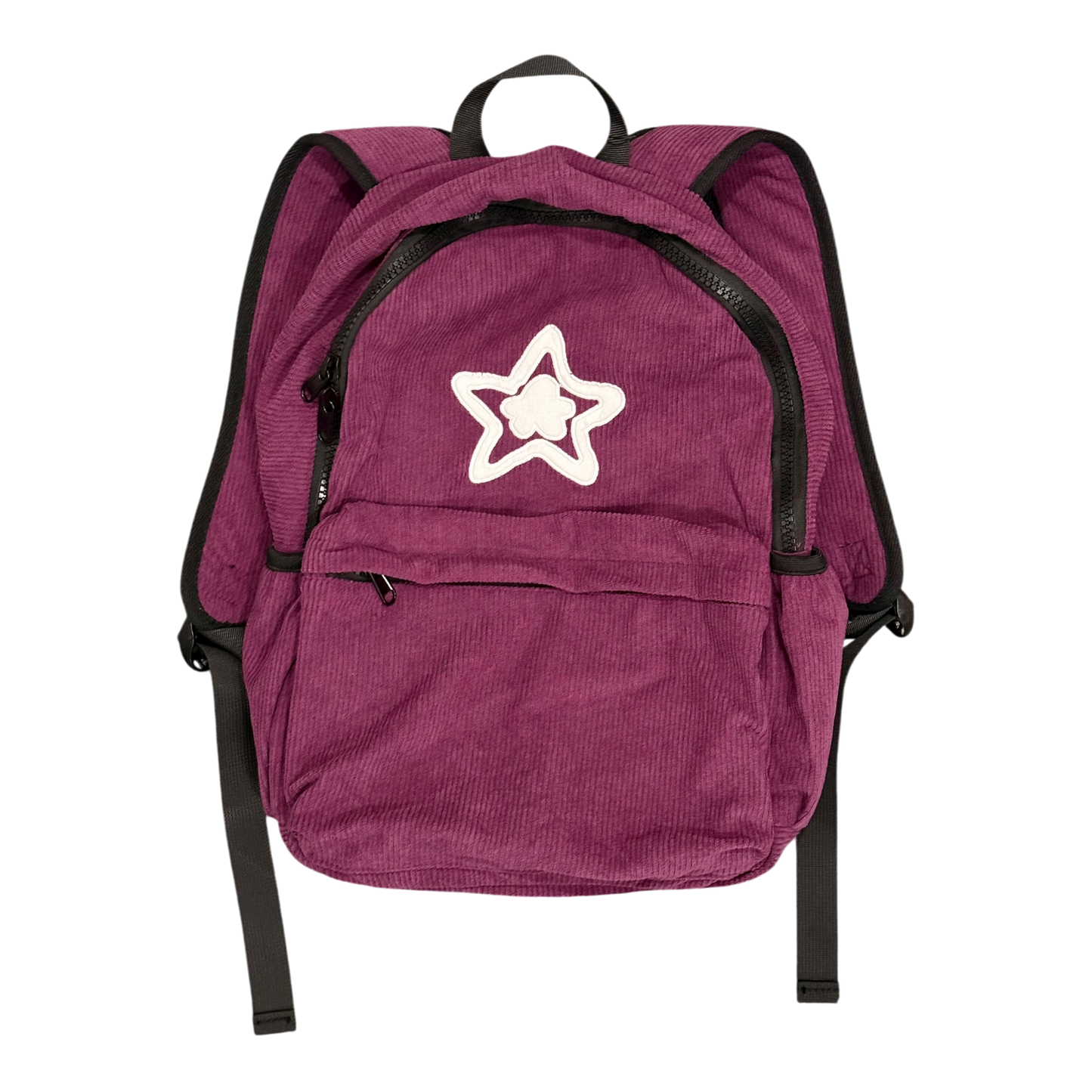 PURPLE CORDUROY BACKPACK