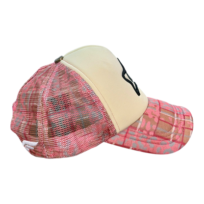 FOAM TRUCKER HAT LEOPARD PINK