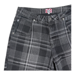 PLAID JEAN SHORTS BLACK