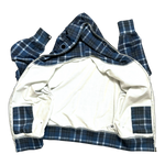 PLAID FULL ZIP BLUE
