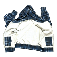PLAID FULL ZIP BLUE