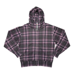 PLAID FULL ZIP PURPLE