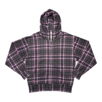 PLAID FULL ZIP PURPLE