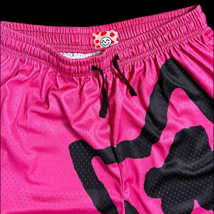 PINK MESH SHORTS