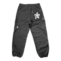LEOPARD SWEATPANTS BLACK