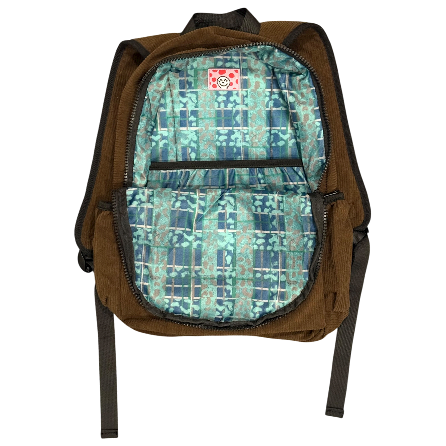 BROWN CORDUROY BACKPACK