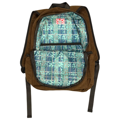BROWN CORDUROY BACKPACK