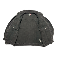 DENIM ZIP UP BLACK