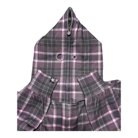 PLAID FULL ZIP PURPLE