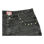 LAYERED STAR JEANS BLACK