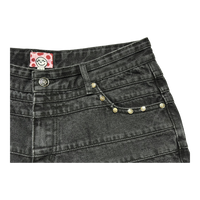LAYERED STAR JEANS BLACK