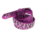 STUDDED SNAKE BELT PINK