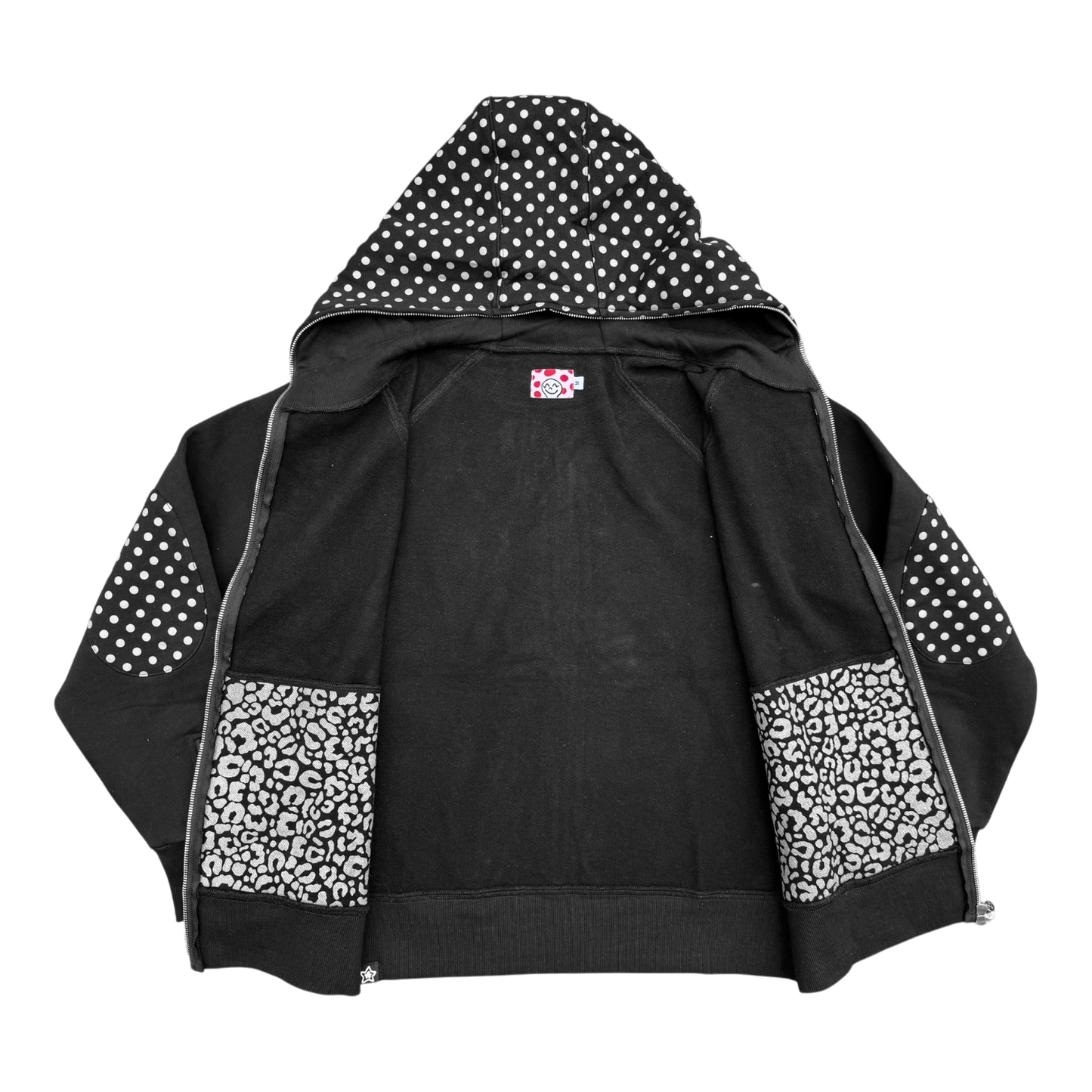 BLACK POLKADOT HOODIE
