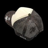 FOAM TRUCKER HAT LEOPARD BROWN