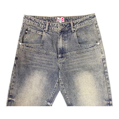 BLUE NORMAL FIT DROP JEANS