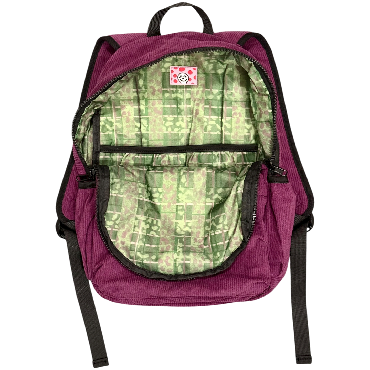 PURPLE CORDUROY BACKPACK