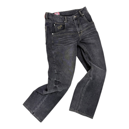 BLACK NORMAL FIT DROP JEANS