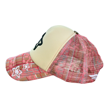 FOAM TRUCKER HAT LEOPARD PINK