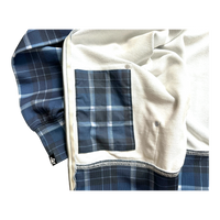 PLAID FULL ZIP BLUE