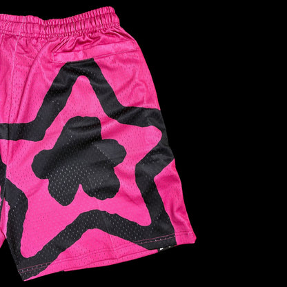 PINK MESH SHORTS