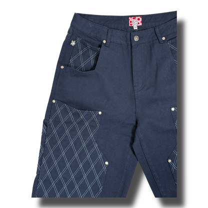 CROSS STITCH DOUBLE KNEE JEANS NAVY