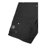 DOUBLE KNEE SEAM JEAN SHORTS BLACK