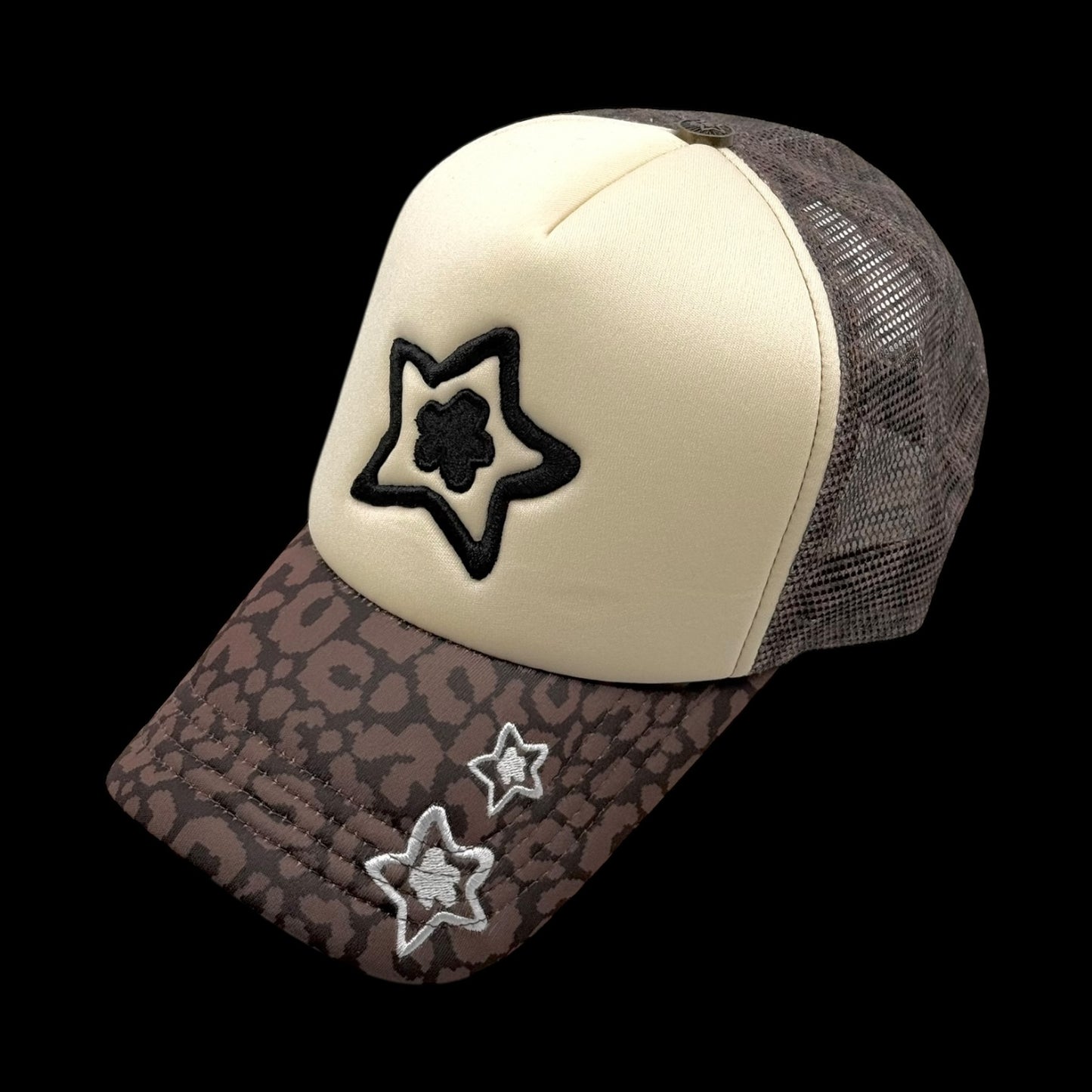 FOAM TRUCKER HAT LEOPARD BROWN