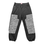 LEOPARD SWEATPANTS BLACK