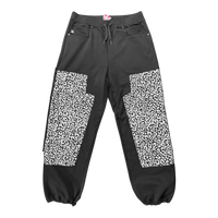 LEOPARD SWEATPANTS BLACK