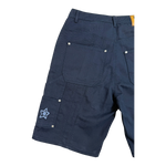 DOUBLE KNEE SEAM JEAN SHORTS NAVY