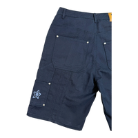 DOUBLE KNEE SEAM JEAN SHORTS NAVY