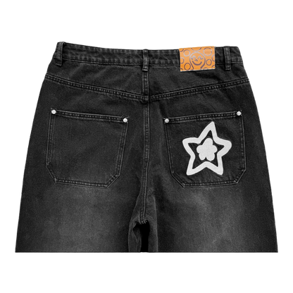 WASHED BLACK STAR JEANS