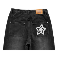 WASHED BLACK STAR JEANS