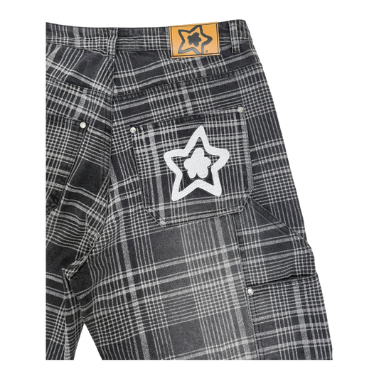 PLAID JEAN BLACK