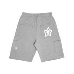 LEOPARD SWEAT SHORTS GREY