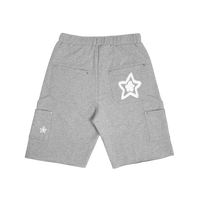 LEOPARD SWEAT SHORTS GREY