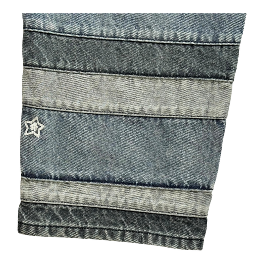 LAYERED STAR JEANS BLUE