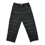 LAYERED STAR JEANS BLACK