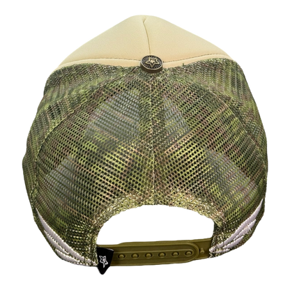 FOAM TRUCKER HAT LEOPARD GREEN
