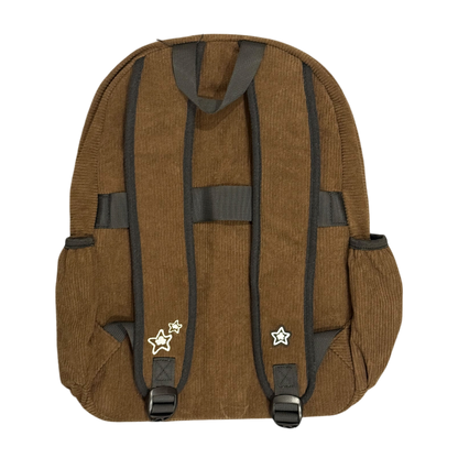 BROWN CORDUROY BACKPACK
