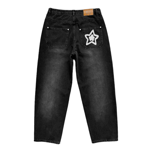 WASHED BLACK STAR JEANS